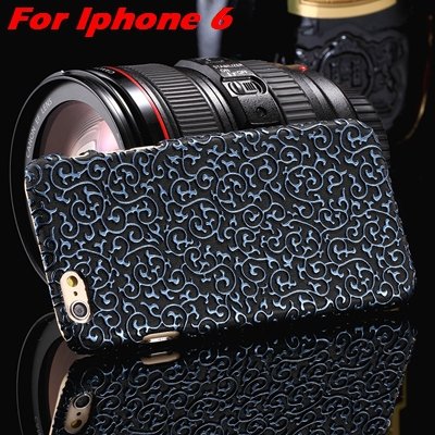 2015 Gold Luxury Palace 3D Flower Pu Leather Case For Iphone 6 /Ip 32258106290-8-Blue For Iphone 6