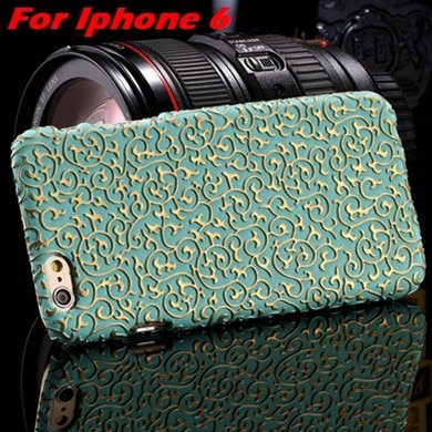2015 Gold Luxury Palace 3D Flower Pu Leather Case For Iphone 6 /Ip 32258106290-10-Green For Iphone 6
