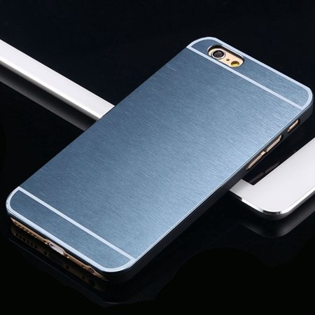 Hot Luxury Brand Brush Aluminum Metal Case For Iphon 32226437912-8-Navy Blue