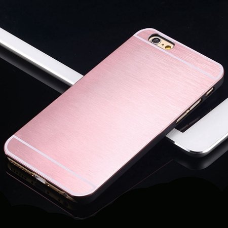 Hot Luxury Brand Brush Aluminum Metal Case For Iphon 32226437912-10-Pink