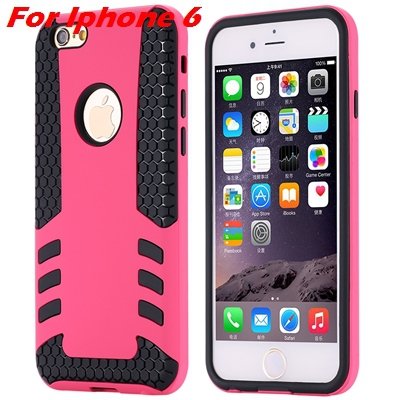 Luxury Rocket High Quality Pc+Tpu Hybrid Hard Case For Iphone 6 Pl 32255559642-2-Hot Pink For I6