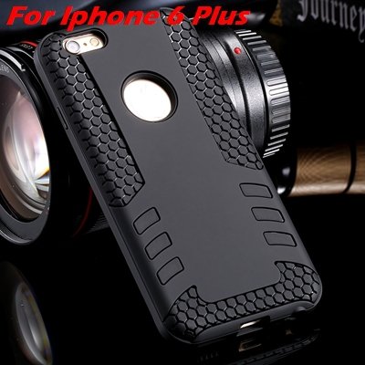 Luxury Rocket High Quality Pc+Tpu Hybrid Hard Case For Iphone 6 Pl 32255559642-11-Black For I6 Plus