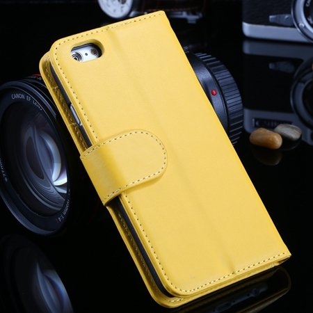 For Iphone 6 Plus Wallet Case Luxury Flip Pu Leather Case For Ipho 2055768856-6-Yellow