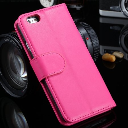 For Iphone 6 Plus Wallet Case Luxury Flip Pu Leather Case For Ipho 2055768856-9-Hot Pink
