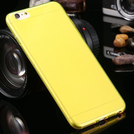 2015 Retro Cute 0.3Mm Transparent Clear Soft Tpu Cas 2026650089-2-Yellow For I6 Plus