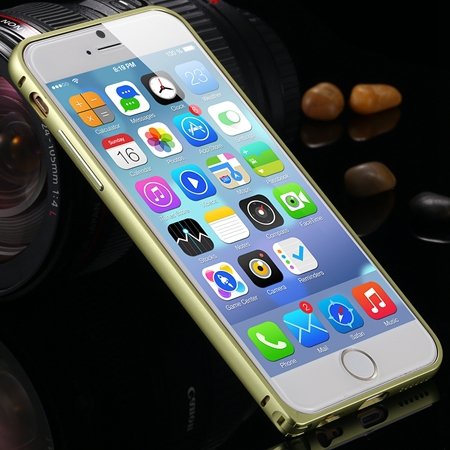 Gold Retro Ultra Thin Deluxe Frame Phone Case For Iphone 6 Plus 5. 32213512508-5-Yellow