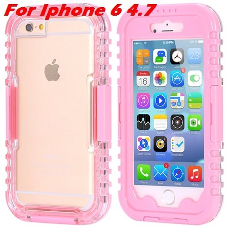 For Iphone 6 Plus Waterproof Case Hot Hard Pc + Soft Silicone Hybi 32276690163-3-Pink For Iphone 6
