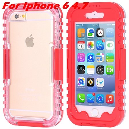 For Iphone 6 Plus Waterproof Case Hot Hard Pc + Soft Silicone Hybi 32276690163-4-Red For Iphone 6