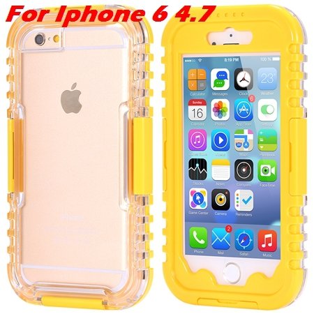 For Iphone 6 Plus Waterproof Case Hot Hard Pc + Soft Silicone Hybi 32276690163-5-Yellow For Iphone 6