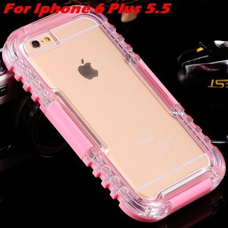 For Iphone 6 Plus Waterproof Case Hot Hard Pc + Soft Silicone Hybi 32276690163-9-Pink For I6 Plus