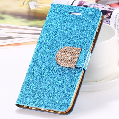 2015 New Arrival Luxury Shiny Gold Diamond Leather Case For Iphone 32267710327-1-Blue