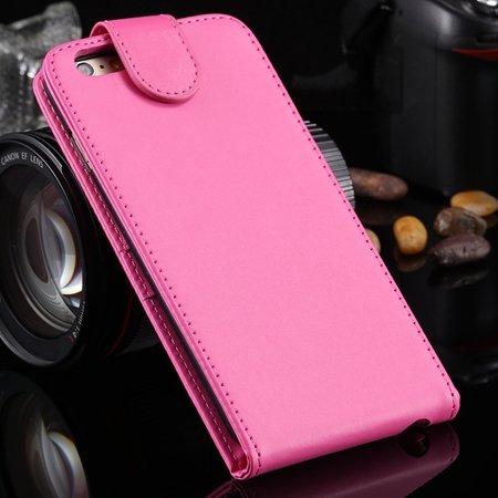 New Arrival Retro Pink Pu Leather Vertical Flip Case For Iphone 6 2027538805-3-Red