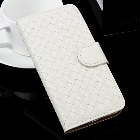 For Iphone 6 Plus Wallet Case Lovely Cute Pink Weave Flip Pu Leath 32271386653-2-White