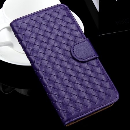 For Iphone 6 Plus Wallet Case Lovely Cute Pink Weave Flip Pu Leath 32271386653-4-Purple