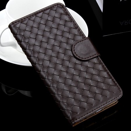For Iphone 6 Plus Wallet Case Lovely Cute Pink Weave Flip Pu Leath 32271386653-5-Brown