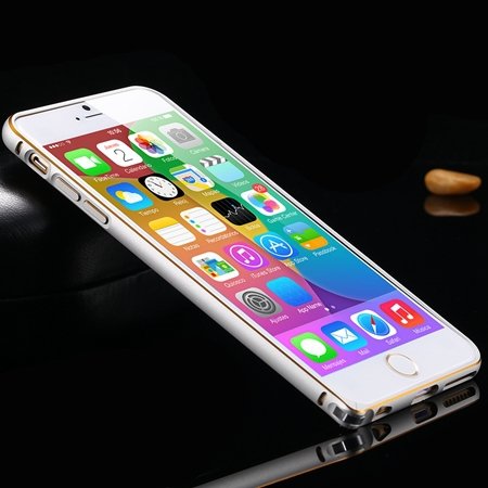 1Pcs/Lot Newest Double Color Metal Phone Cases For Iphone 6 Plus 5 32213408945-1-Gold and Sliver