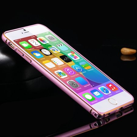 1Pcs/Lot Newest Double Color Metal Phone Cases For Iphone 6 Plus 5 32213408945-2-Gold and Pink