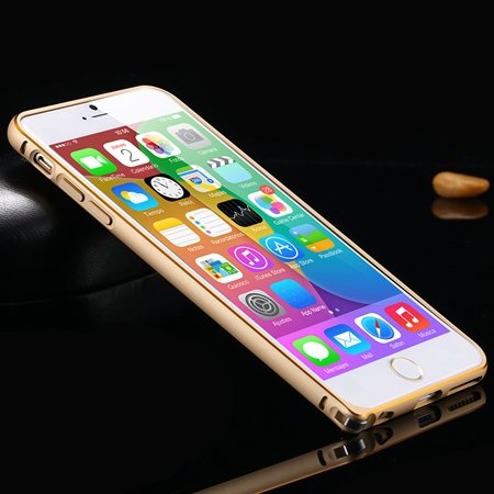 1Pcs/Lot Newest Double Color Metal Phone Cases For Iphone 6 Plus 5 32213408945-5-Gold and Light Gold
