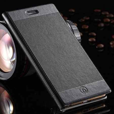 Hot Popluar Retro Grid Pattern Pu Leather Case For Iphone 6 Plus 5 32225230280-1-Black
