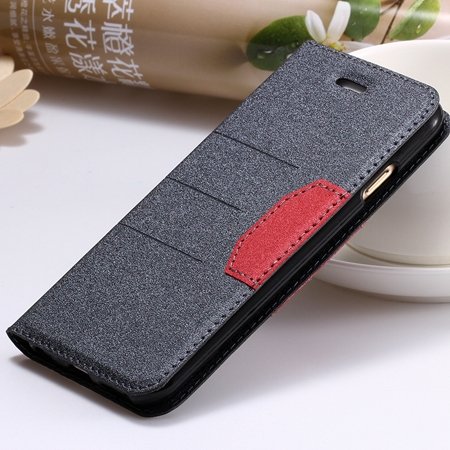 Navy Blue Original Brand Pu Leather Case For Iphone 6 Plus 5.5"" Fl 32255681496-3-Black