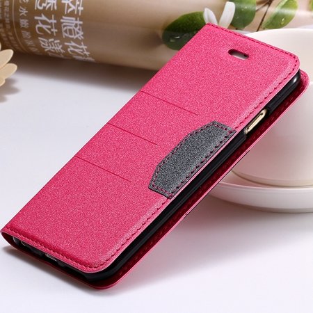 Navy Blue Original Brand Pu Leather Case For Iphone 6 Plus 5.5"" Fl 32255681496-5-Hot Pink