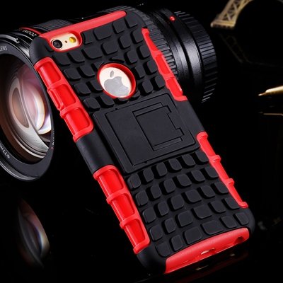 Luxury Top Quality Pc + Tpu Hybrid Kick-Satnd Armor Cover Case For 32295736622-5-Red