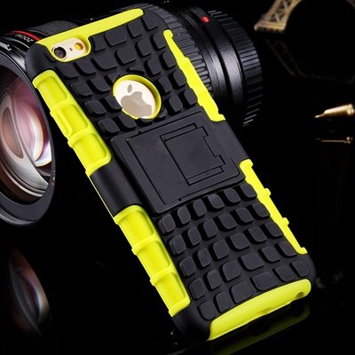 Luxury Top Quality Pc + Tpu Hybrid Kick-Satnd Armor Cover Case For 32295736622-6-Yellow