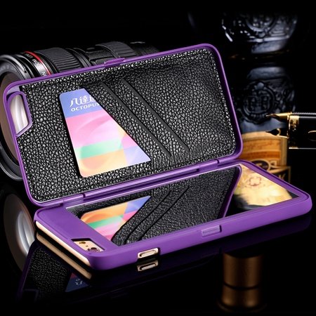 2015 Fashion Lady Necessary 3D Water Pattern Flip Pu Leather Case 32278322685-3-Purple