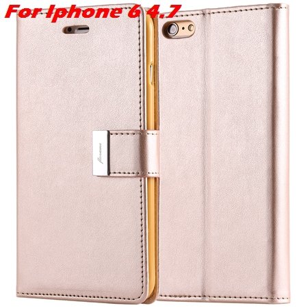 Luxury Wallet Flip Leather Case For Iphone 6 /Iphone 6 Plus Stand 32279124341-3-Gold For Iphone 6
