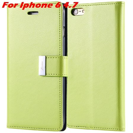 Luxury Wallet Flip Leather Case For Iphone 6 /Iphone 6 Plus Stand 32279124341-5-Green For Iphone 6