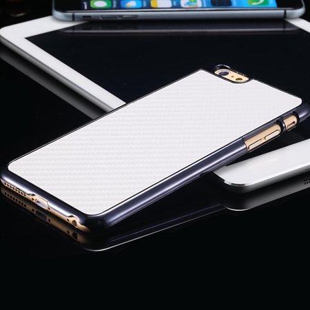 New Arrival Vintage Slim Carbon Fiber Pc Plating Case For Iphone 6 32225519016-2-White