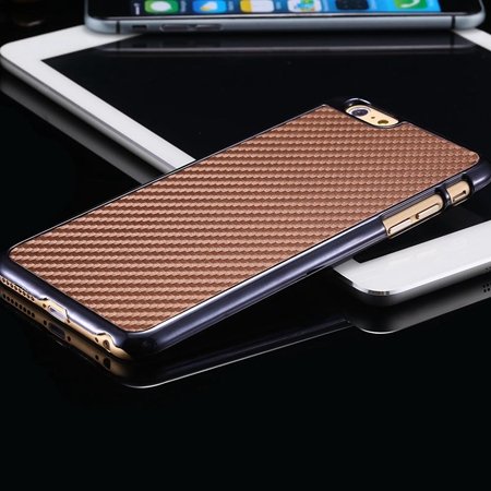 New Arrival Vintage Slim Carbon Fiber Pc Plating Case For Iphone 6 32225519016-5-Brown