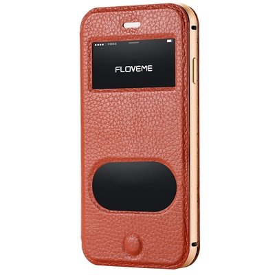 For Iphone6 5.5 Smart Case Luxury Flip Genuine Leather Case For Ip 32288778981-4-Brown