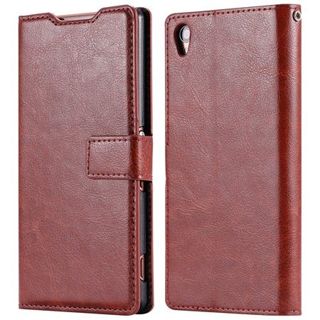 2015 New Arrival Luxury Pu Leather Case For Sony Xperia Z3 D6603 F 32278842578-4-Brown