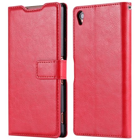 2015 New Arrival Luxury Pu Leather Case For Sony Xperia Z3 D6603 F 32278842578-6-Red