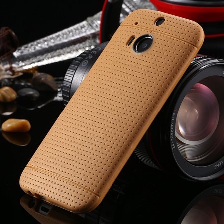 For Htc One M8 Case Top Quality Silicone Gel Soft Case For Htc One 2043067202-7-Light Brown