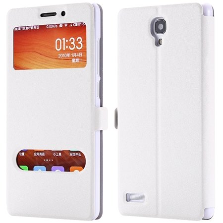 For Hongmi Note Smart Case Luxury Soft Silk Pu Leather Case For Xi 32283801504-2-Sliver