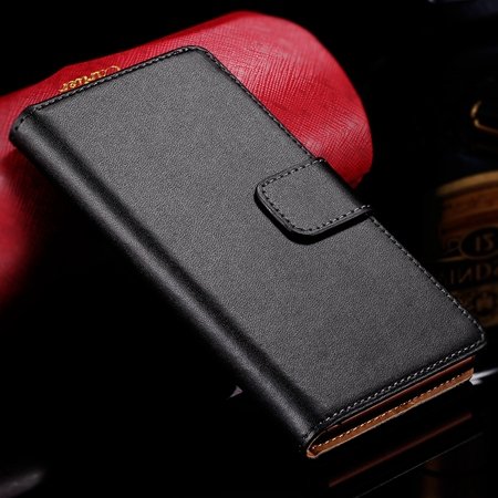 For Sony Z3 Flip Case Vintage Genuine Leather Case For Sony Xperia 32278870714-1-Black