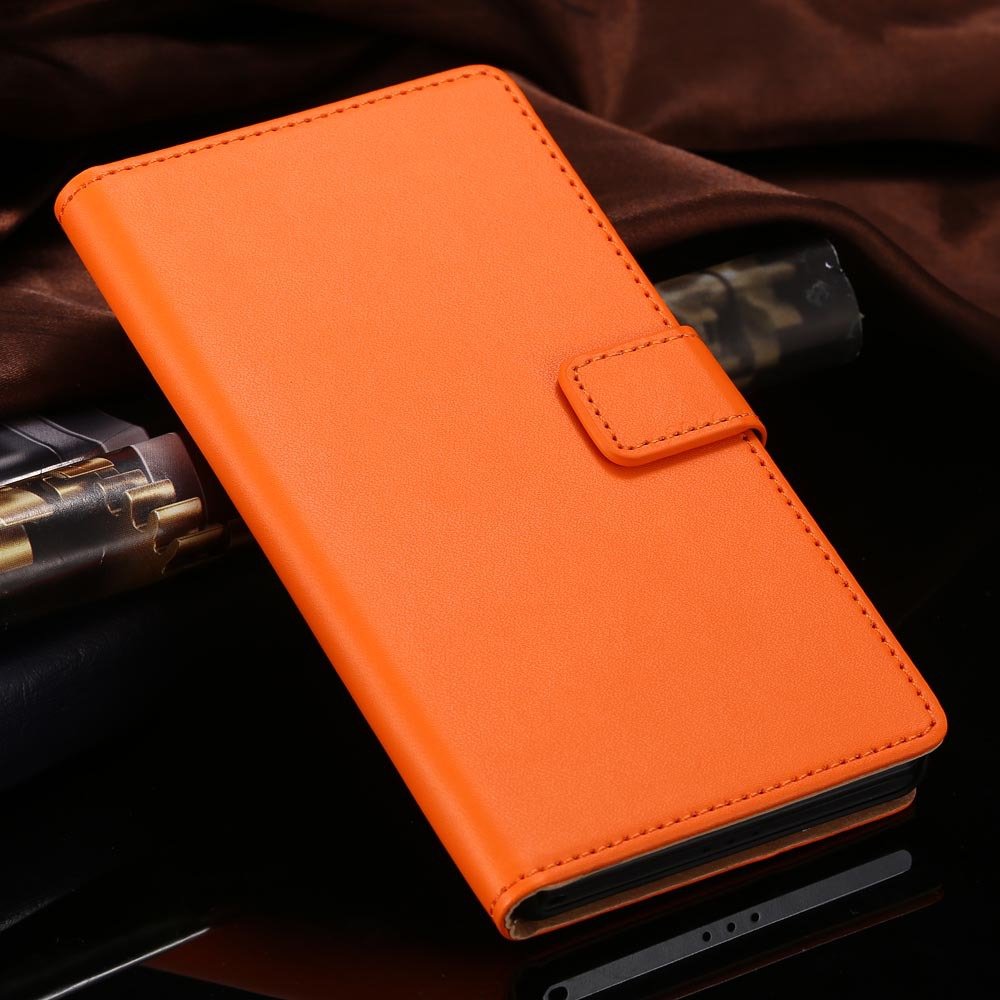 For Xperia Z2 Case Luxury Top Quality Genuine Leather Case For Son 1815119136-6-orange