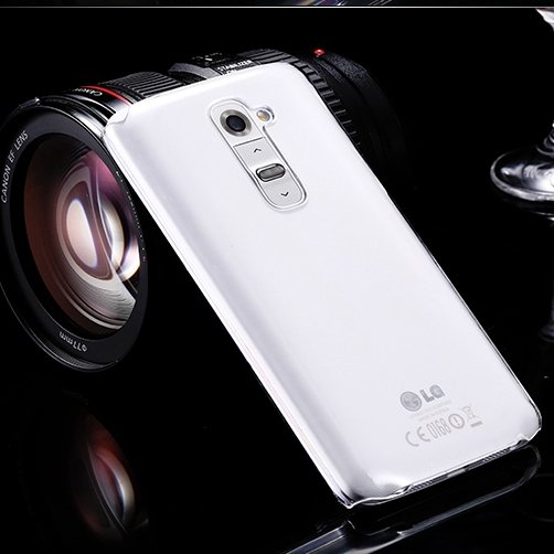 For Optimus G2 Hard Back Case Clean Glass Crystal Transparent Case 32286835559-1-Clear