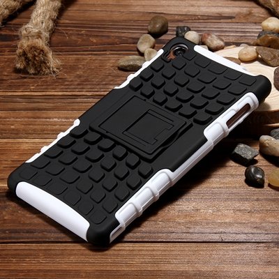 Z3 Case Retro Cool Luxury Slip-Proof Kick-Stand Armor Case For Son 32270150376-8-White