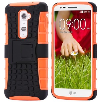 G2 Kick-Stand Hard Back Case For Lg G2 Optimus D801 F320 Korean Ar 32270514027-4-Orange