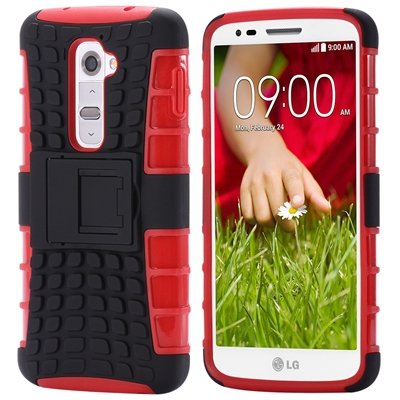 G2 Kick-Stand Hard Back Case For Lg G2 Optimus D801 F320 Korean Ar 32270514027-8-Red
