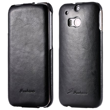 M8 Leather Case Luxury Retro Pu Vertical Flip Leather Case For Htc 32267795808-1-Black