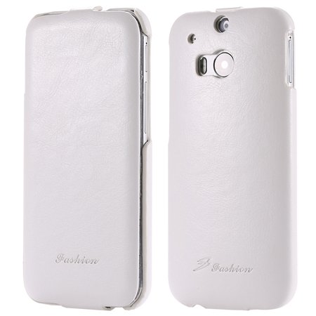 M8 Leather Case Luxury Retro Pu Vertical Flip Leather Case For Htc 32267795808-2-White