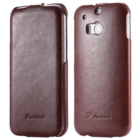 M8 Leather Case Luxury Retro Pu Vertical Flip Leather Case For Htc 32267795808-6-Brown