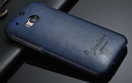 M8 Case Soft Feeling Wax Pu Leather Case For Htc One M8 Flip Cell 32267803160-3-Blue