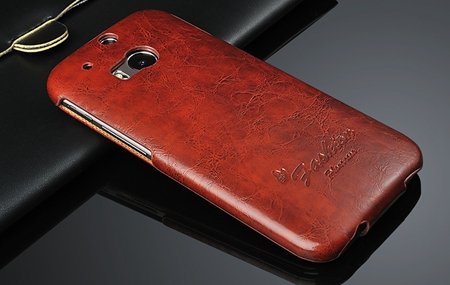 M8 Case Soft Feeling Wax Pu Leather Case For Htc One M8 Flip Cell 32267803160-5-Brown