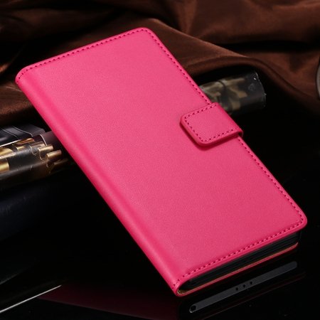 Z2 Leather Case Brown Luxury Pu Wallet Leather Case For Sony Xperi 32267464565-3-Hot Pink