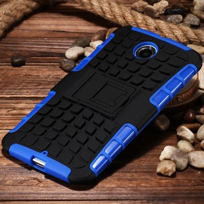 2 In 1 Style Rugged Heavy Duty Armor Case For Motorola Moto Nexus 32294434838-4-Blue